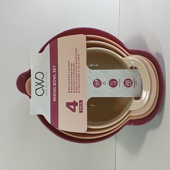 Cook With Color Kitchen Cook With Color 4 Piece Mixing Bowl Set